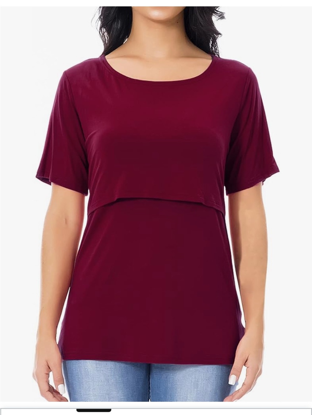 Women's Short Sleeve Nursing Top